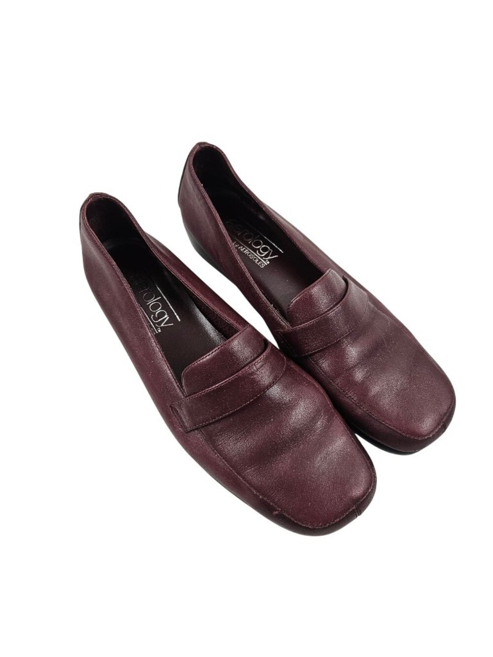 Aerology By Aerosoles Loafers Womens Size 7.5 Brown Leather Slip On Shoes